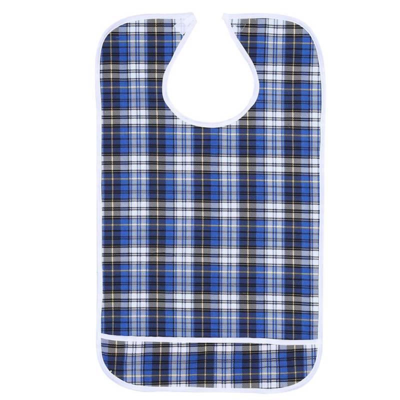 Wasserdichte Erwachsenen-Lätzchen für Senioren, wiederverwendbare Esshilfe mit Tasche, Kleidungsschutz von Joom DACH