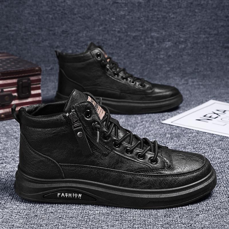 Wasserdichte High-Top-Arbeitsschuhe für Herren – Rutschfestes, lässiges Leder für alle Jahreszeiten 43 von Joom DACH