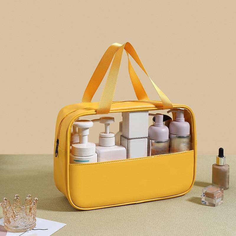Wasserdichte Kosmetiktasche aus PVC mit großer Kapazität für Damen und Herren, transparente Make-up-Tasche für Reisen und Schwimmen L von Joom DACH