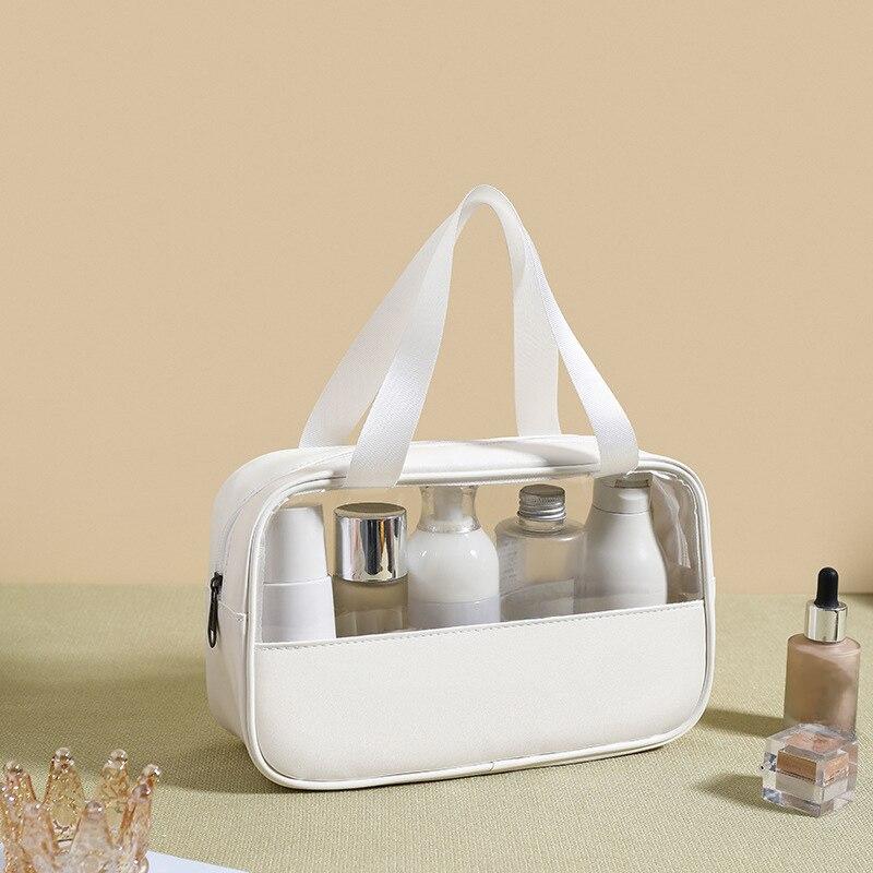 Wasserdichte Kosmetiktasche aus PVC mit großer Kapazität für Damen und Herren, transparente Make-up-Tasche für Reisen und Schwimmen M von Joom DACH