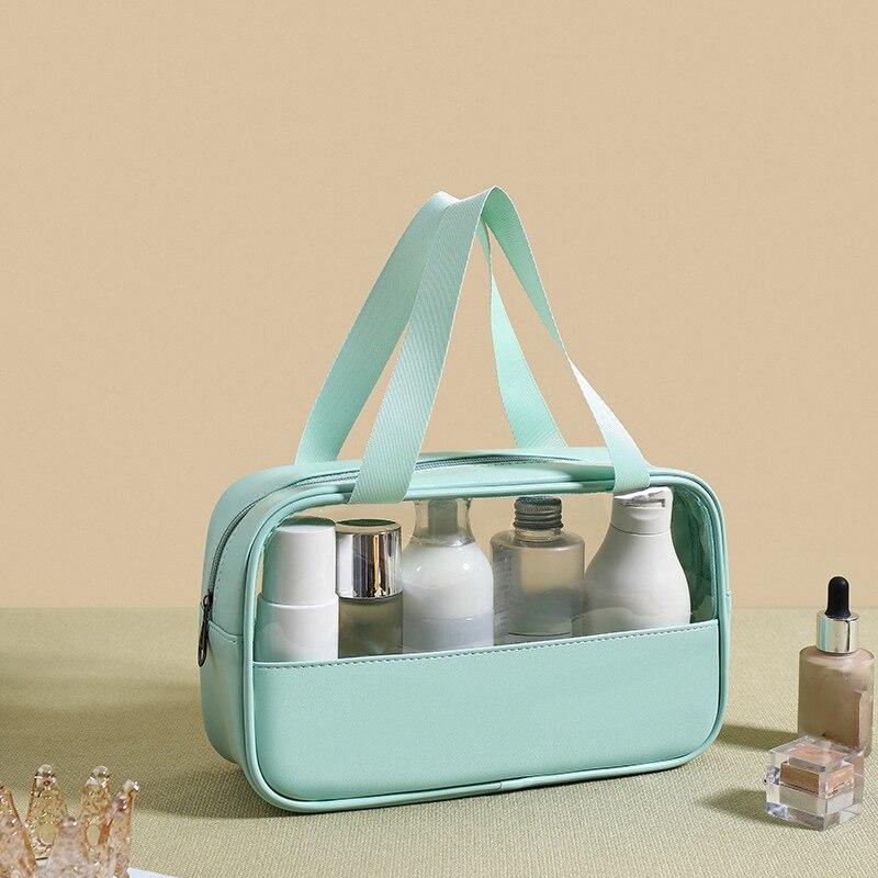 Wasserdichte Kosmetiktasche aus PVC mit großer Kapazität für Damen und Herren, transparente Make-up-Tasche für Reisen und Schwimmen M von Joom DACH