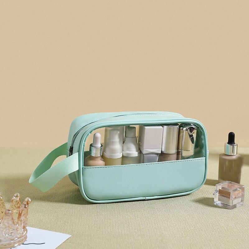 Wasserdichte Kosmetiktasche aus PVC mit großer Kapazität für Damen und Herren, transparente Make-up-Tasche für Reisen und Schwimmen S von Joom DACH