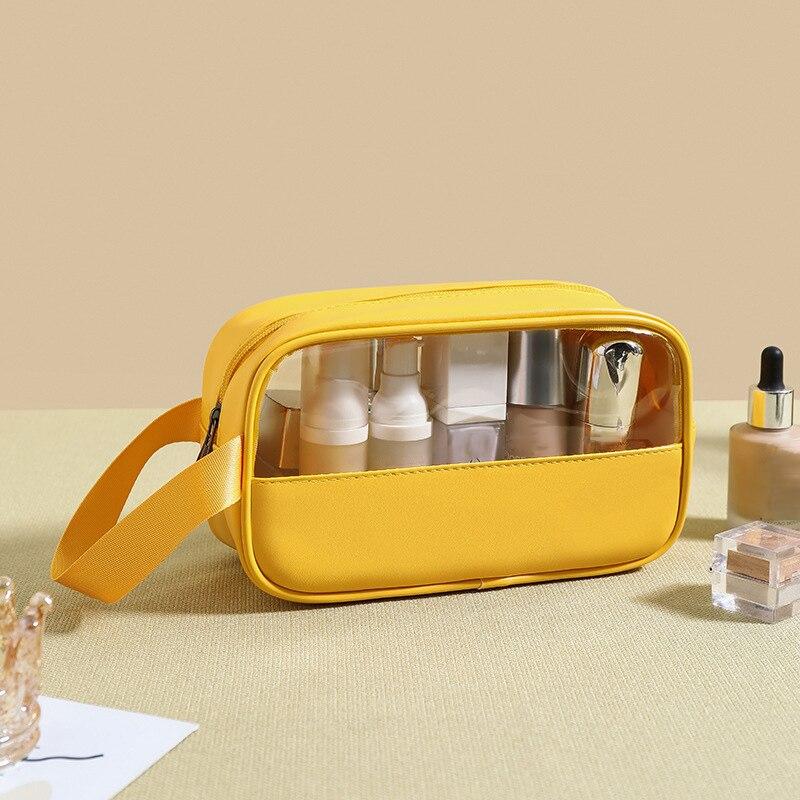 Wasserdichte Kosmetiktasche aus PVC mit großer Kapazität für Damen und Herren, transparente Make-up-Tasche für Reisen und Schwimmen S von Joom DACH