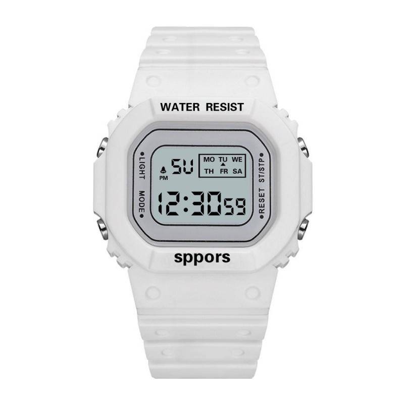 Wasserdichte LED-Kinder-Sportuhr für den Außenbereich, für Damen und Herren, digitale LED-Armbanduhr 1PC weiß von Joom DACH