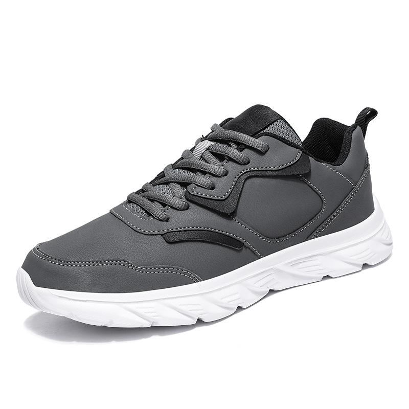 Wasserdichte Lederschuhe für Herren, leichte, lässige Sneakers, modische, rutschfeste Wanderschuhe, Laufschuhe mit Schnürung, Zapatos Hombre 39 von Joom DACH