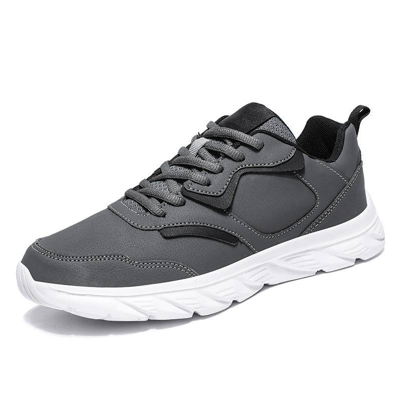 Wasserdichte Lederschuhe für Herren, leichte, lässige Sneakers, modische, rutschfeste Wanderschuhe, Laufschuhe mit Schnürung, Zapatos Hombre 39 von Joom DACH