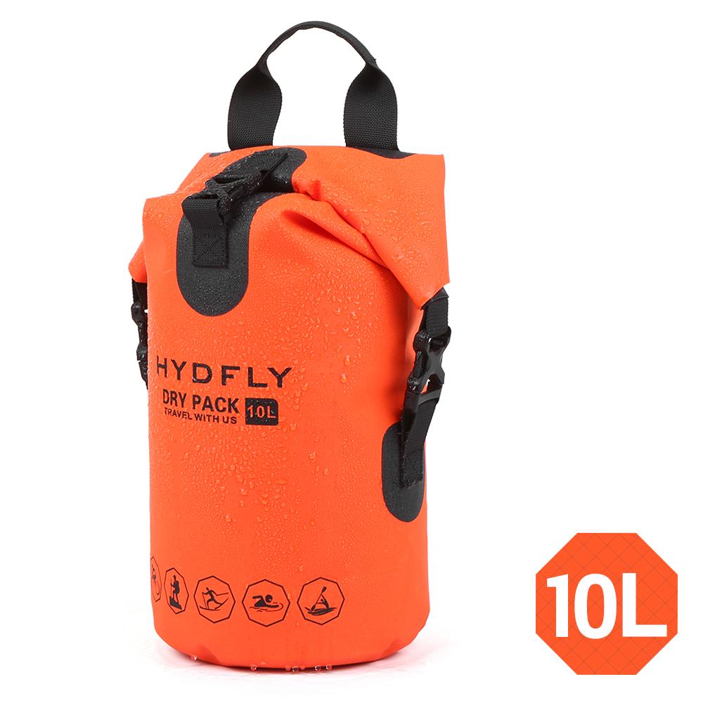 Wasserdichte Outdoor-Trockentasche, Fluss-Trekking, schwimmender Roll-Top-Rucksack, Driften Orange,10L von Joom DACH