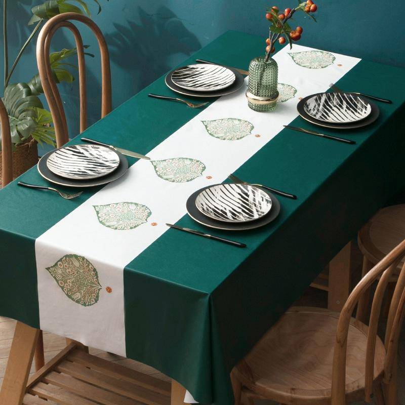 Wasserdichte PVC-Tischdecke, europäische und amerikanische Hotel-Tischdecke, Restaurant-Mahlzeiten-Abdeckungstuch 90x135cm von Joom DACH