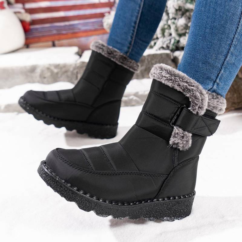 Wasserdichte Winterstiefel für Damen Kunstfell Langplüsch Schneestiefel Frau Plateau Schuhe Warme Baumwolle Paare Stiefeletten 36 schwarz Wasserdichte Winterstiefel für Damen Kunstfell Langplüsch Schneestiefel Frau Plateau Schuhe Warme Baumwolle Paare Stiefeletten 36 schwarz von Joom DACH