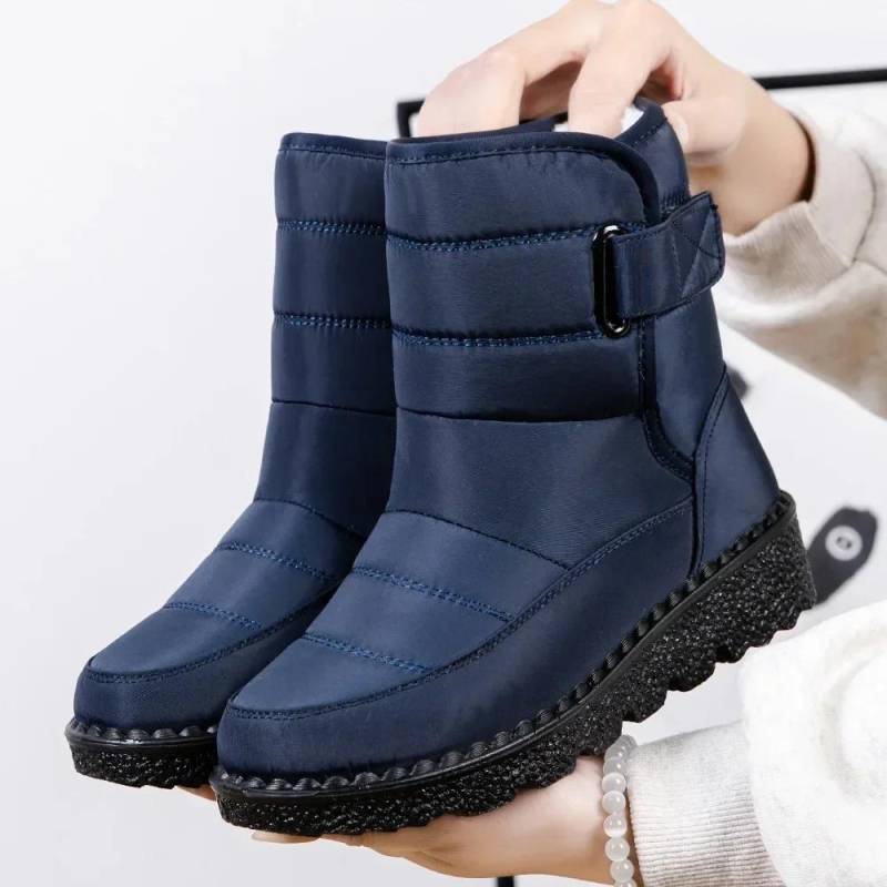 Wasserdichte Winterstiefel für Damen Neue Kunstfell Lange Plüsch Schneestiefel Damen Plateau Schuhe Warme Baumwolle Paare Stiefeletten 44 von Joom DACH