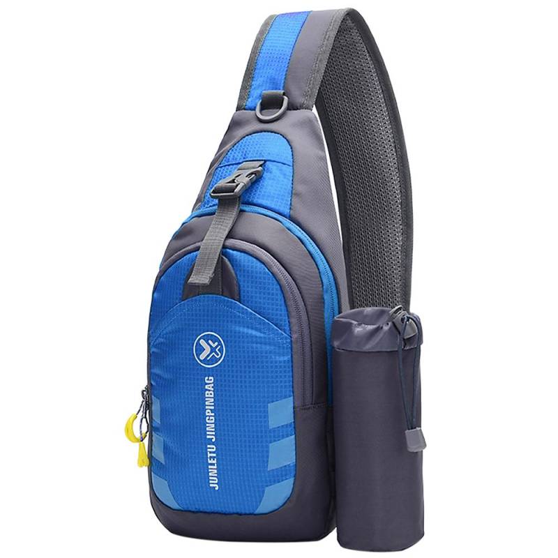Wasserdichte kleine Brusttasche für Herren und Damen, für Reisen, Sport, Schultertasche, Umhängetasche, Geschenk, Fitnessstudio blau von Joom DACH
