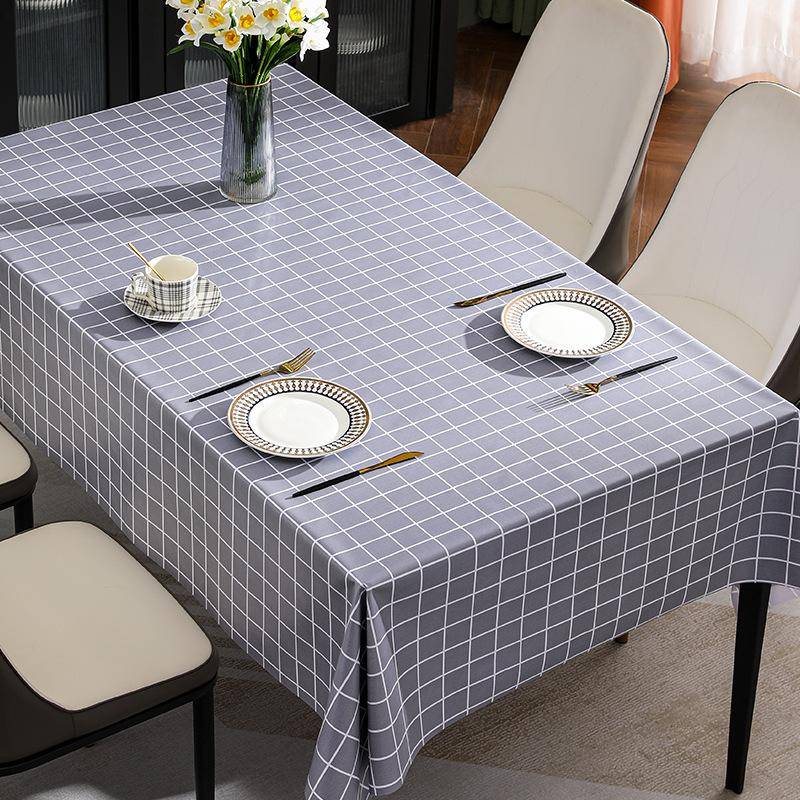 Wasserdichte und ölbeständige PVC-Tischdecke Ins Tea Rechteckige minimalistische Blumentischdecke 140*180cm von Joom DACH