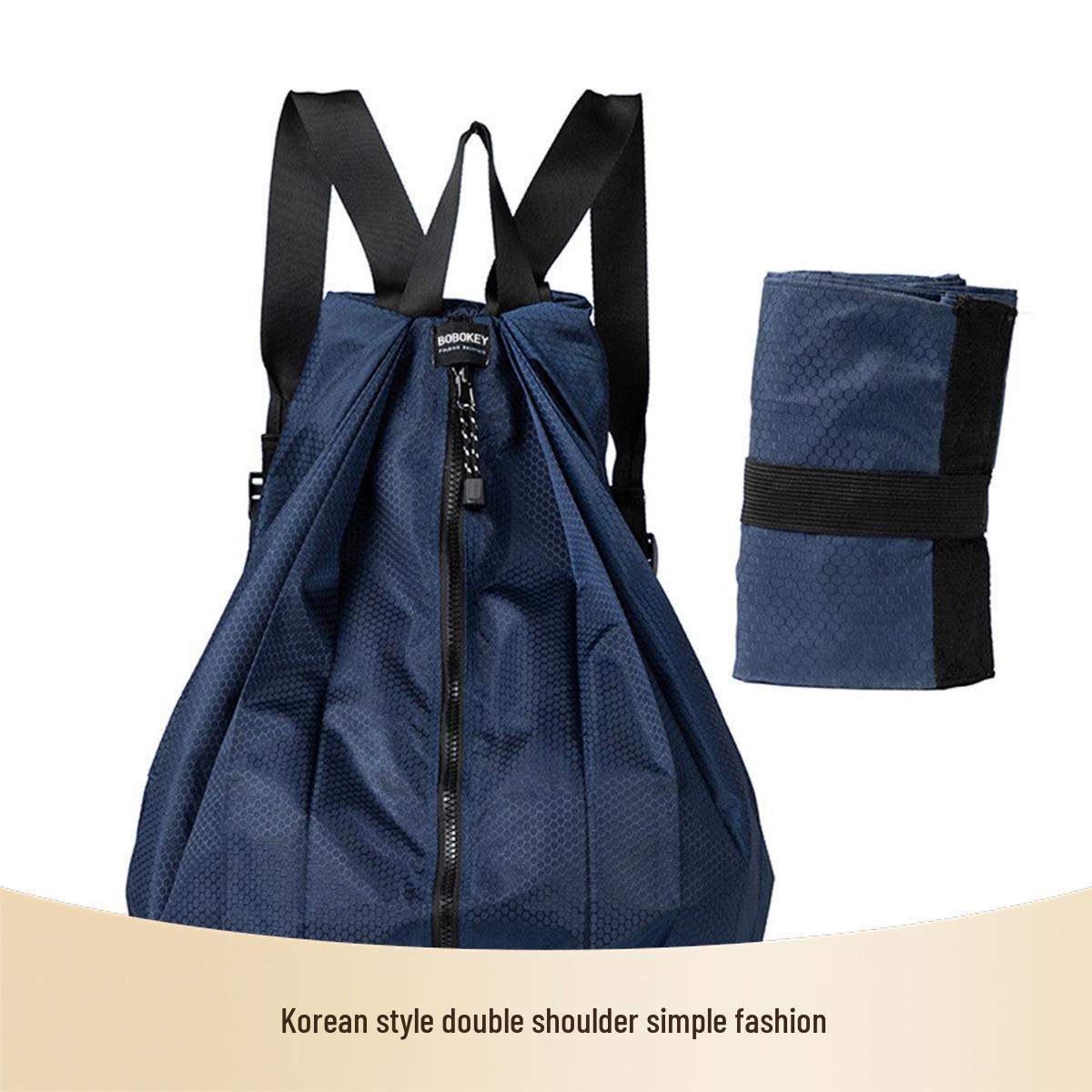 Wasserdichter Faltrucksack mit großem Fassungsvermögen für Männer & Frauen - Tragbare Outdoor-Reisetasche 42x32x22 cm navy blau von Joom DACH