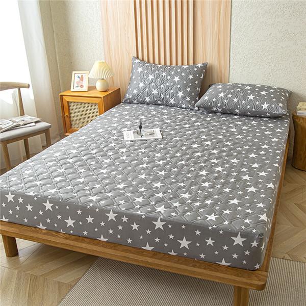 Wasserdichter Matratzenbezug, wasserdichtes Spannbettlaken, Quilting, verdickter Matratzenschonerbezug, Spannbettlaken, Einzelbett, Doppelbett 180X200cm only a sheet von Joom DACH