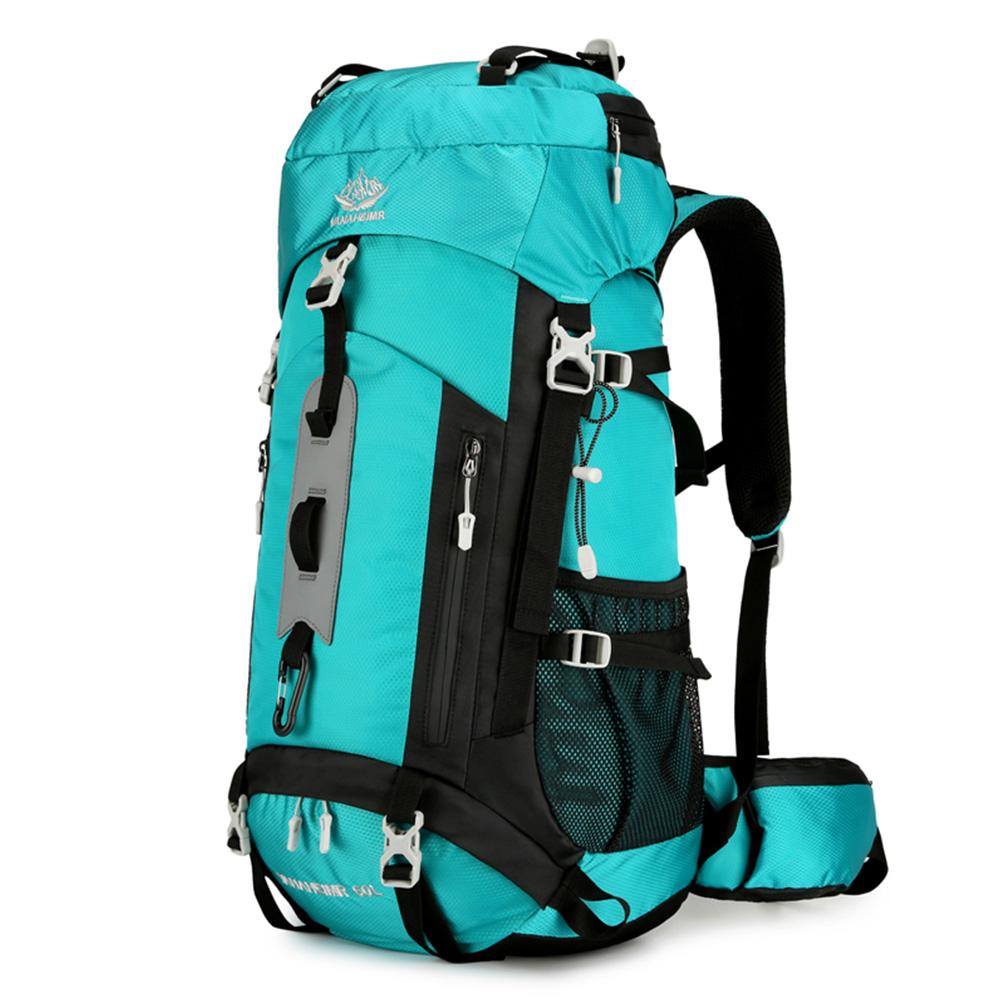 Wasserdichter Rucksack-Bergsteigerrucksack, 60 l, Wanderrucksack, großes Fassungsvermögen, Camping-Rucksack hellgrüne von Joom DACH