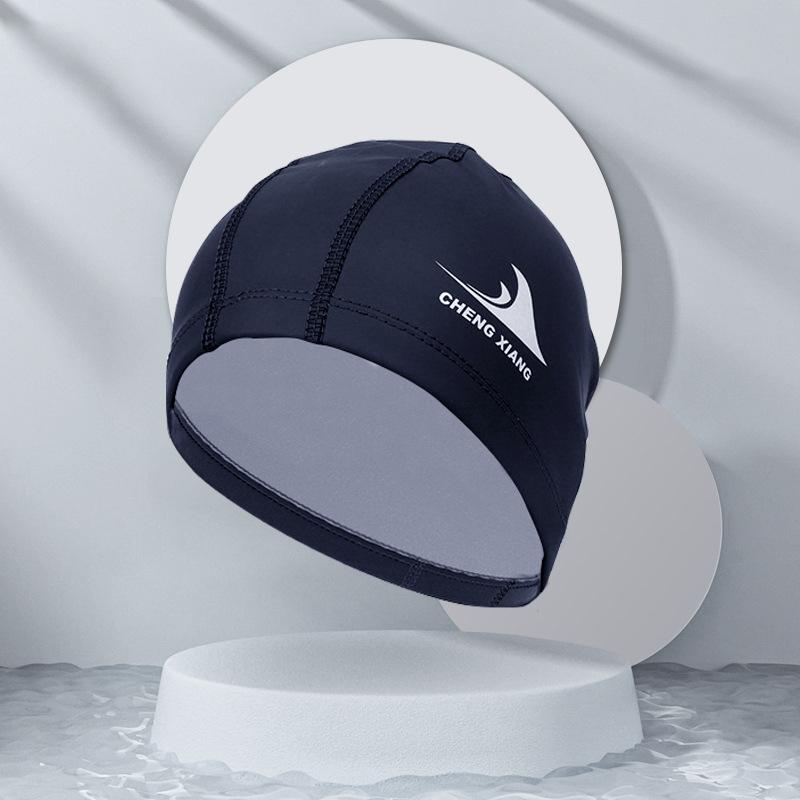 Wasserdichter Stoff schützt die Ohren, lange Haare, Sport-Schwimmbeckenhut, Hai, hohe Elastizität, flexibel, langlebig, Badekappe für Männer und Frauen schwarz von Joom DACH