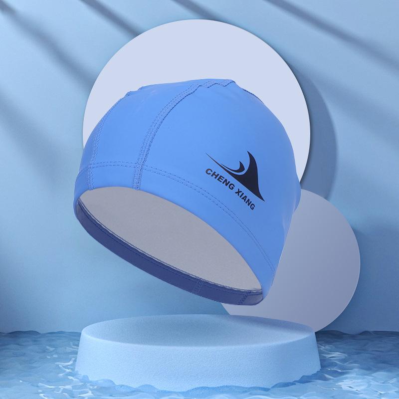 Wasserdichter Stoff schützt die Ohren, lange Haare, Sport-Schwimmbeckenhut, Hai, hohe Elastizität, flexibel, langlebig, Badekappe für Männer und Frauen von Joom DACH