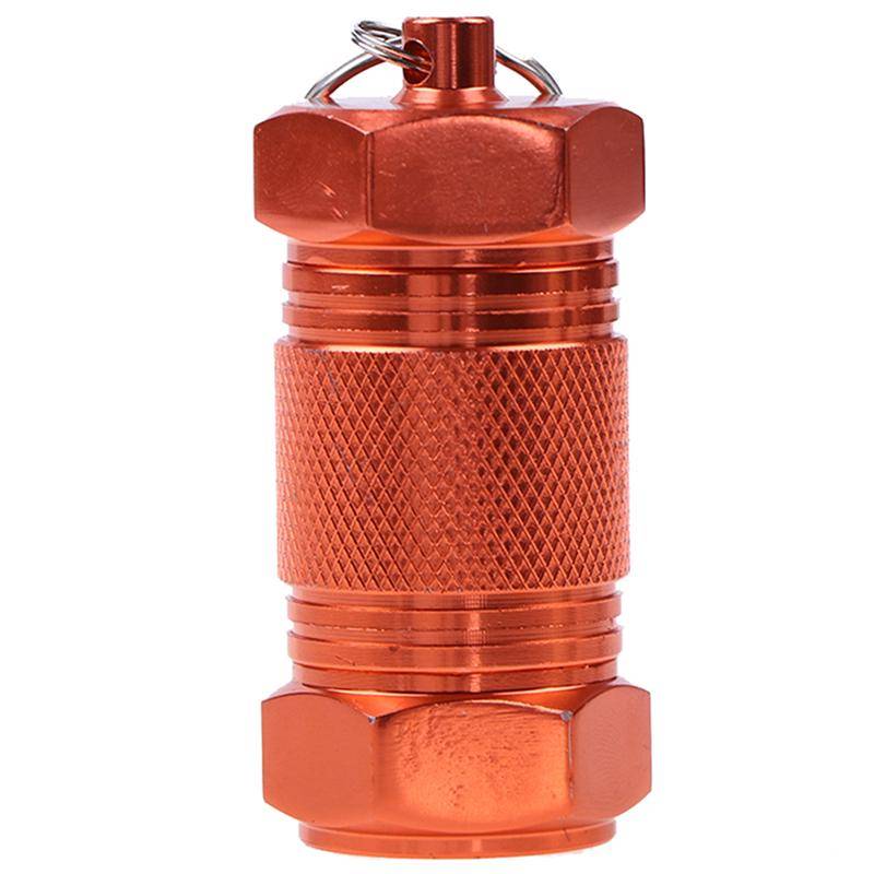Wasserdichter versiegelter Tank, Aluminium-Kapselbehälter, Medikamenten-Organizer, Taschen-Pillenetuis für Notfall-Medizin-Aufbewahrungsflaschen im Freien orange von Joom DACH