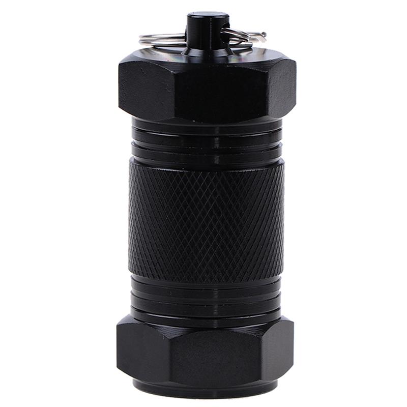 Wasserdichter versiegelter Tank, Aluminium-Kapselbehälter, Medikamenten-Organizer, Taschen-Pillenetuis für Notfall-Medizin-Aufbewahrungsflaschen im Freien schwarz von Joom DACH