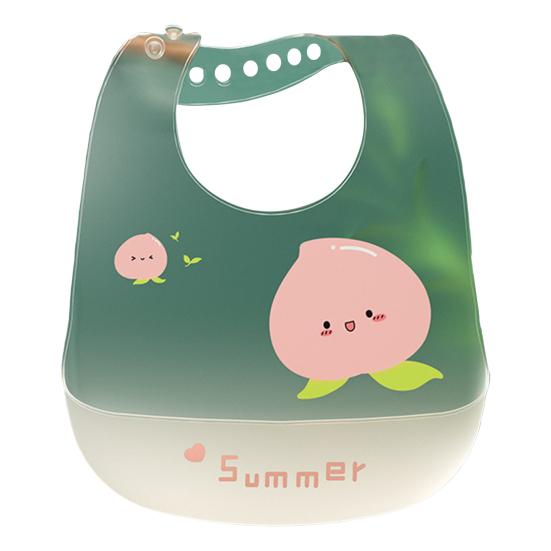 Wasserdichtes, großes Fassungsvermögen, vertiefte, verstellbare Schnalle, 3D-Jelly-Slim-Lätzchen, Babynahrungswischtuch rosa von Joom DACH