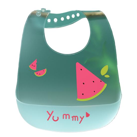 Wasserdichtes, großes Fassungsvermögen, vertiefte, verstellbare Schnalle, 3D-Jelly-Slim-Lätzchen, Babynahrungswischtuch rose rot von Joom DACH