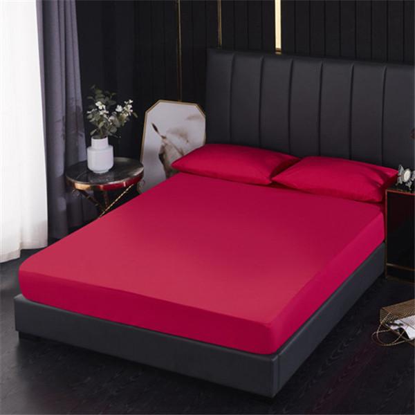 Wasserdichtes Bettlaken, Matratzenbezug, einfarbiges Spannbetttuch mit rundum elastischem Gummiband, Bettlaken ohne Kissenbezüge 160x200+30cm Only A Sheet rosa von Joom DACH