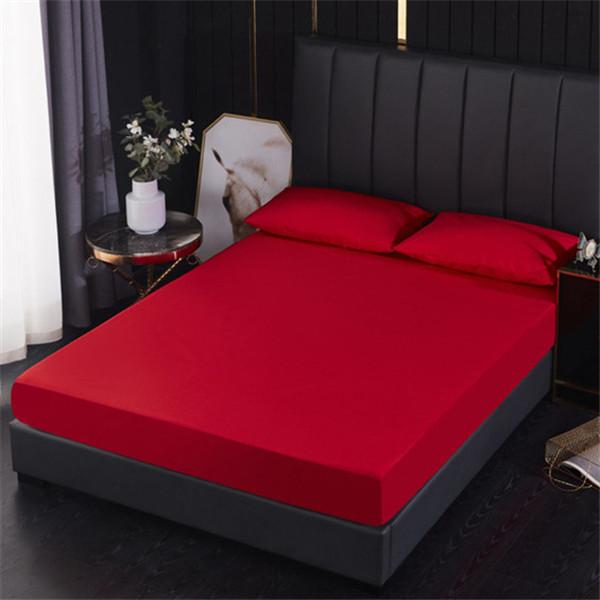 Wasserdichtes Bettlaken, Matratzenbezug, einfarbiges Spannbetttuch mit rundum elastischem Gummiband, Bettlaken ohne Kissenbezüge 180x200+30cm Only A Sheet von Joom DACH