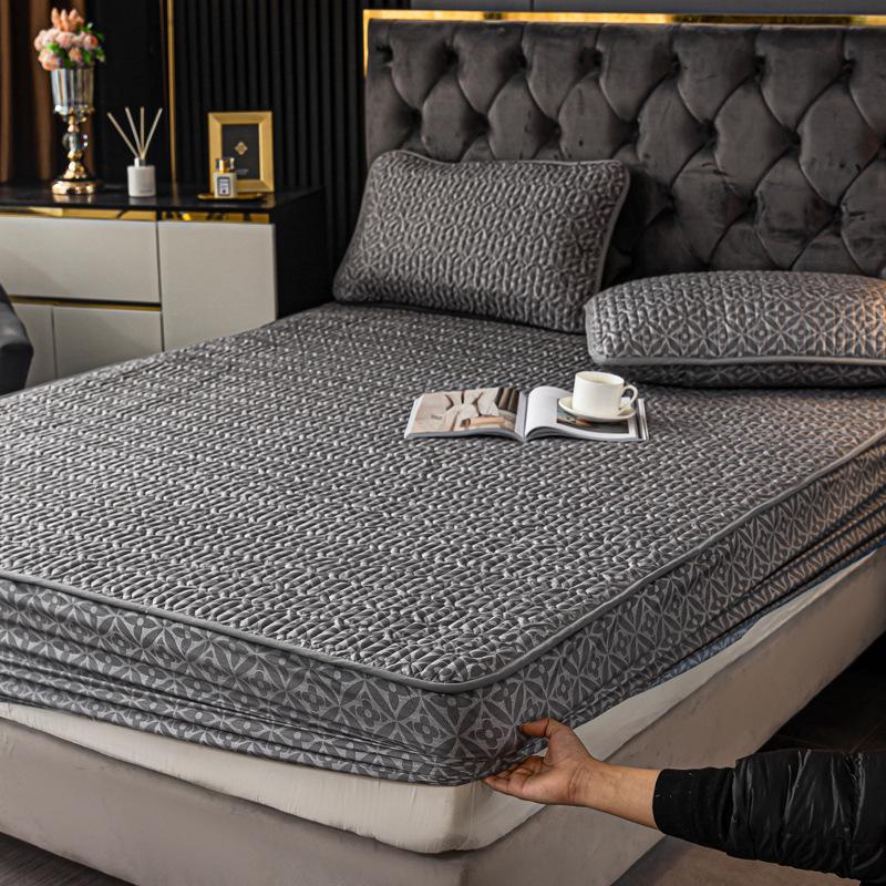 Wasserdichtes Gestepptes Spannbettlaken & Matratzenschoner - Rutschfest, Allumfassender Einteiliger Bezug 120*200cm, 0.68kg von Joom DACH