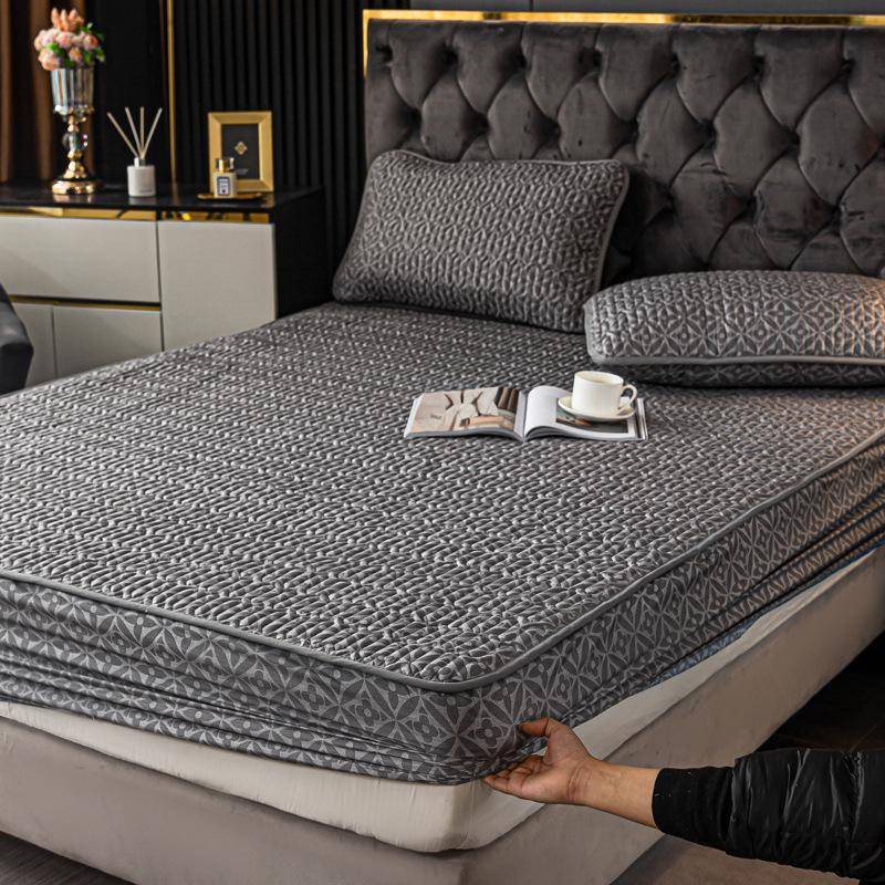 Wasserdichtes Gestepptes Spannbettlaken & Matratzenschoner - Rutschfest, Allumfassender Einteiliger Bezug 120*200cm, 0.68kg von Joom DACH