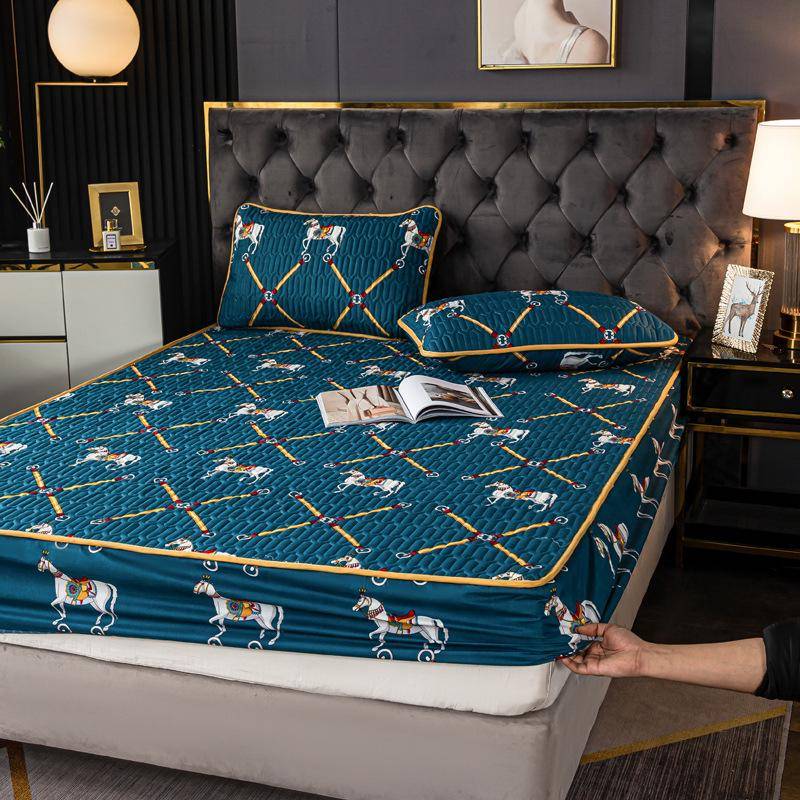 Wasserdichtes Gestepptes Spannbettlaken & Matratzenschoner - Rutschfest, Allumfassender Einteiliger Bezug 180*200cm, 1.04kg von Joom DACH