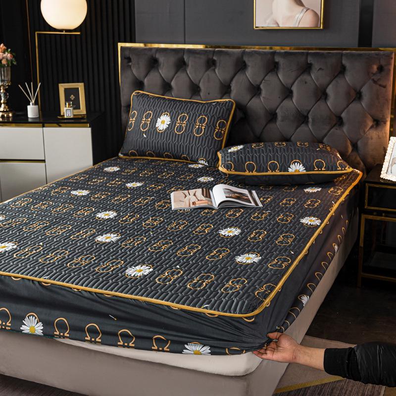 Wasserdichtes Gestepptes Spannbettlaken & Matratzenschoner - Rutschfest, Allumfassender Einteiliger Bezug 180*200cm, 1.04kg von Joom DACH