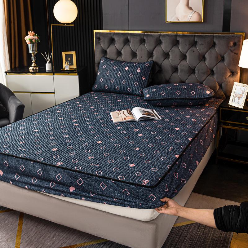 Wasserdichtes Gestepptes Spannbettlaken & Matratzenschoner - Rutschfest, Allumfassender Einteiliger Bezug 200*220cm, 1.1kg von Joom DACH