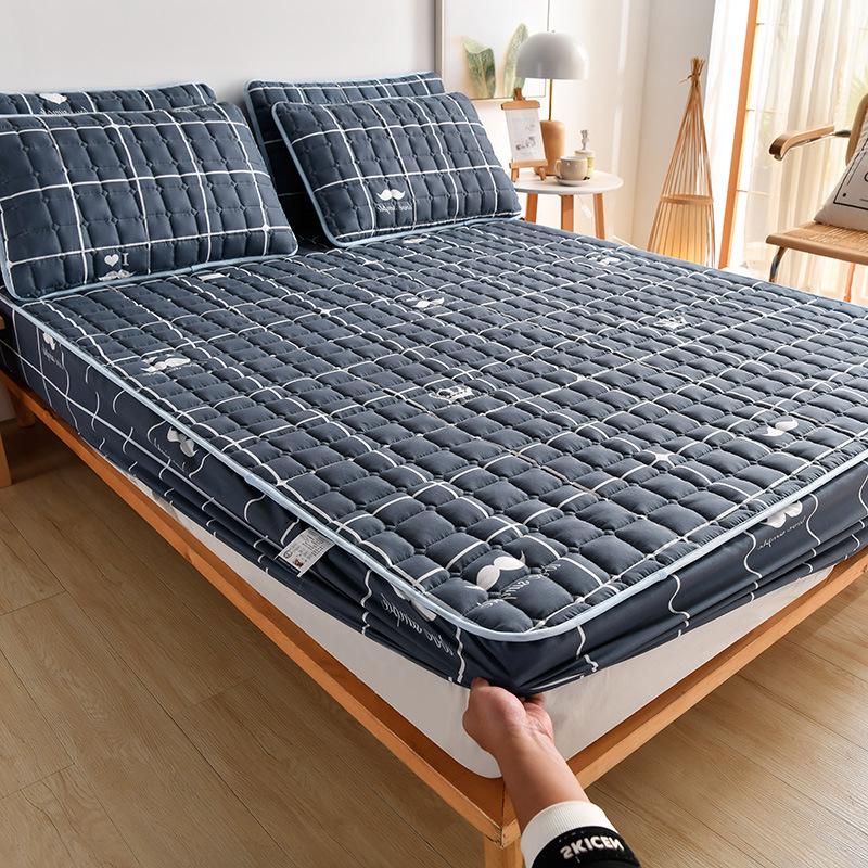 Wasserdichtes Gestepptes Spannbettlaken & Matratzenschoner - Rutschfest, Allumfassender Einteiliger Bezug 90*200cm, 0.56kg von Joom DACH