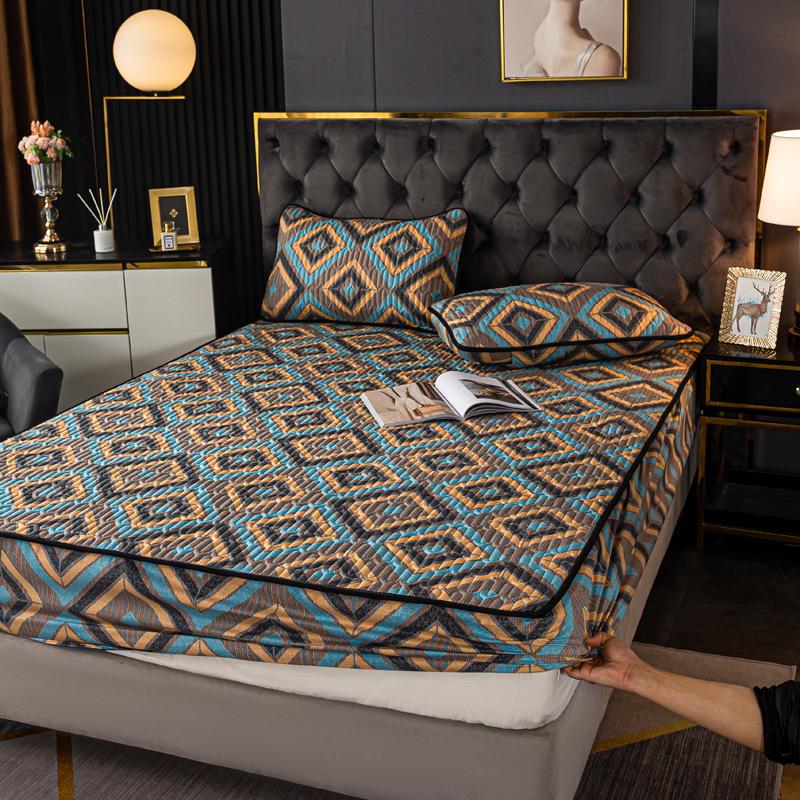 Wasserdichtes Gestepptes Spannbettlaken & Matratzenschoner - Rutschfest, Allumfassender Einteiliger Bezug 90*200cm, 0.56kg von Joom DACH