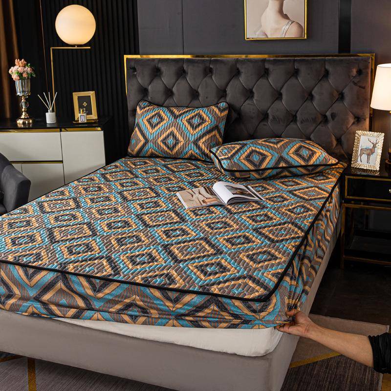 Wasserdichtes Gestepptes Spannbettlaken & Matratzenschoner - Rutschfest, Allumfassender Einteiliger Bezug 90*200cm, 0.56kg von Joom DACH