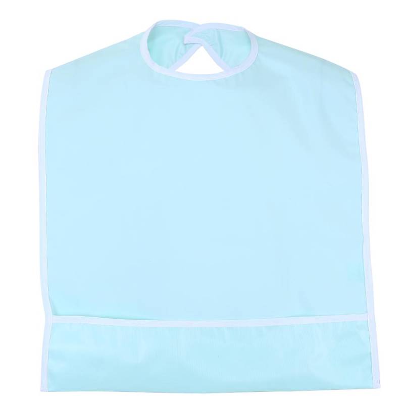 Wasserdichtes Lätzchen für Erwachsene, ältere Menschen, Essenszeit, Kleidung, Schutz, Esshilfe (Hellgrün) von Joom DACH