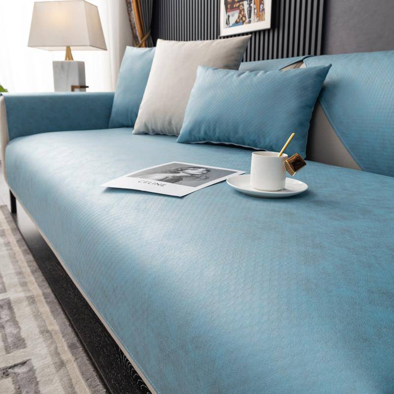 Wasserdichtes Sofakissen, neues kratzfestes Vier-Jahreszeiten-Universal-Antihaft-Sofabezug aus Wolle, Handtuch, Kunstleder 50*70 von Joom DACH