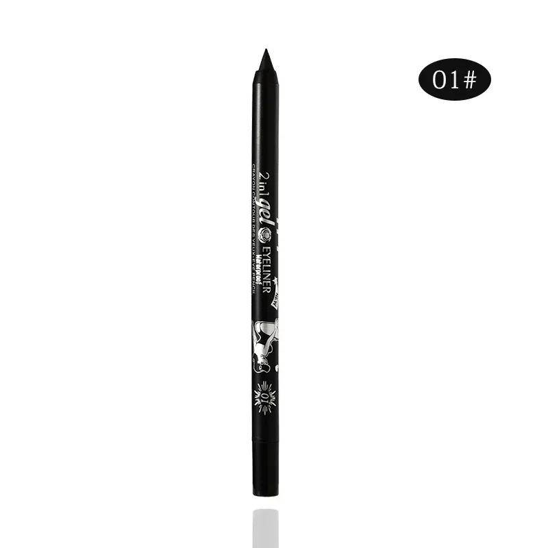 Wasserfester Eyeliner Gelstift Rotbraun Weiß Ultraschmal Weich Leicht zu tragen Hochpigmentiert Lipliner Professionell Langanhaltendes Augen-Make-up von Joom DACH