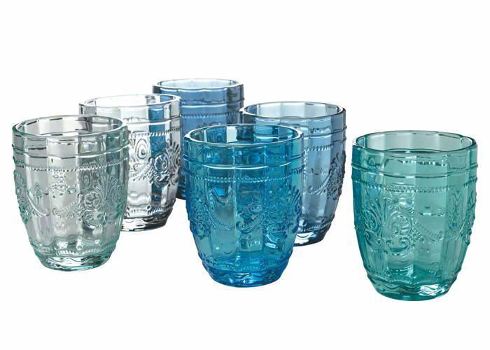 Wasserglas - Villa d'Este - Modell Tivoli - 235 ml - Arabeskenmuster - Spülmaschinenfest von Joom DACH