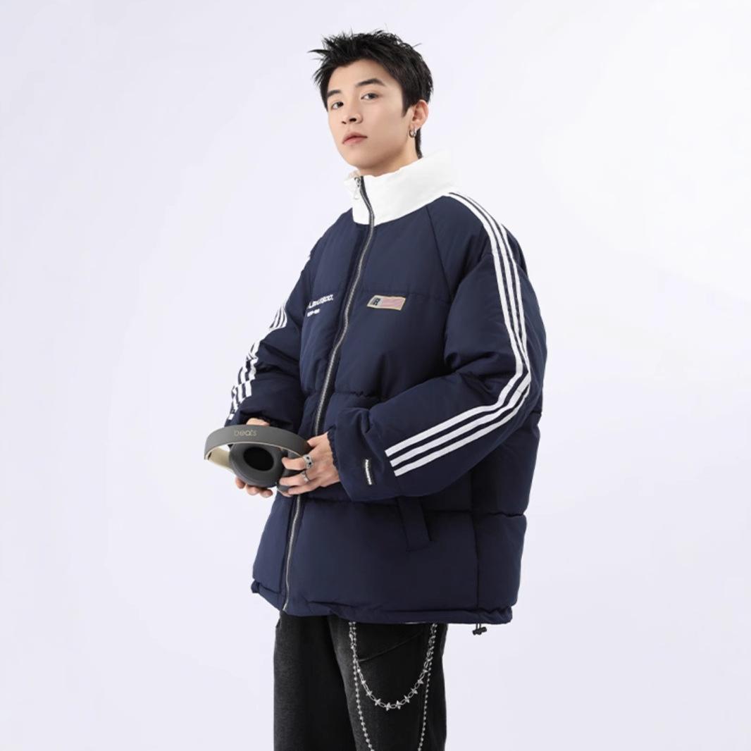 Wattierte Jacke mit Polokragen für Jungen Winter Neuer Mantel Verdickter Daunen-Baumwollmantel für Teenager Mantel. XXXL von Joom DACH