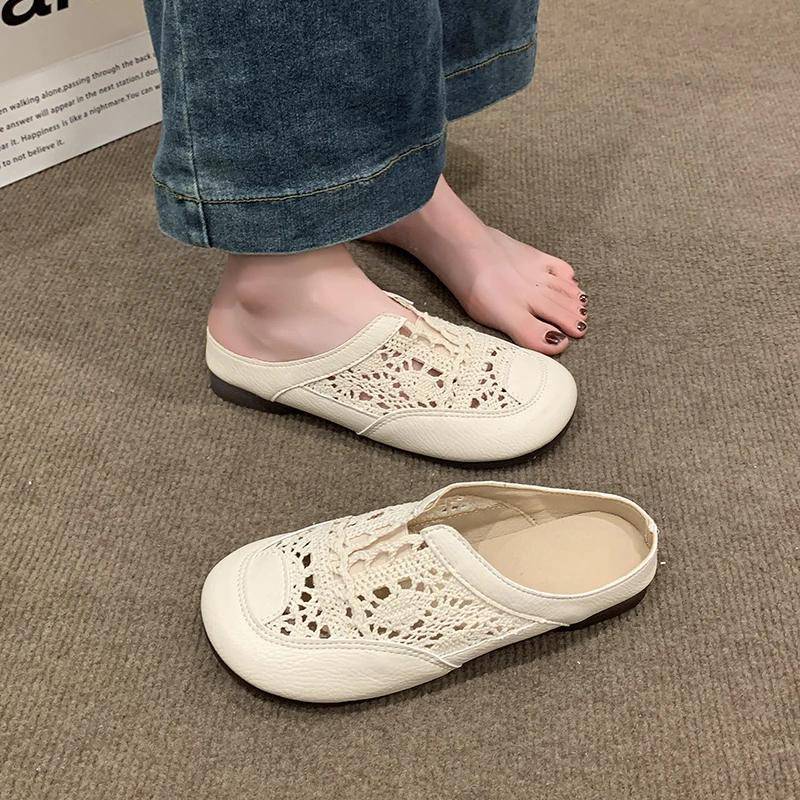 Webart Hohl Flats Damen Pantoletten Schuhe Sandalen Hausschuhe Neu Sommer Lässig Outdoor Atmungsaktiv Designer Zapatos Mujer Slides 39 von Joom DACH