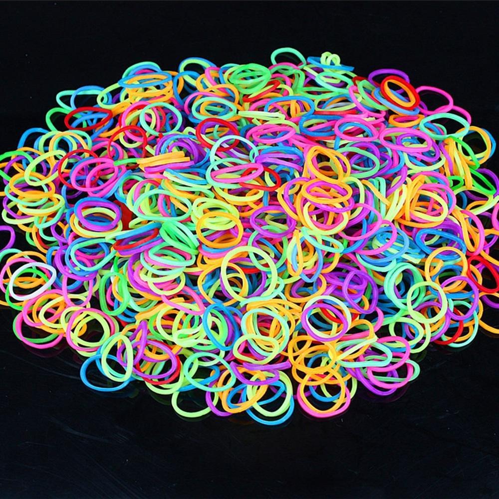 Weben Schnürung Regenbogen Candy Farbe DIY Armband Fußkettchen Gummi Loom Bands 600PCS Kinder Elastische Band bunt von Joom DACH