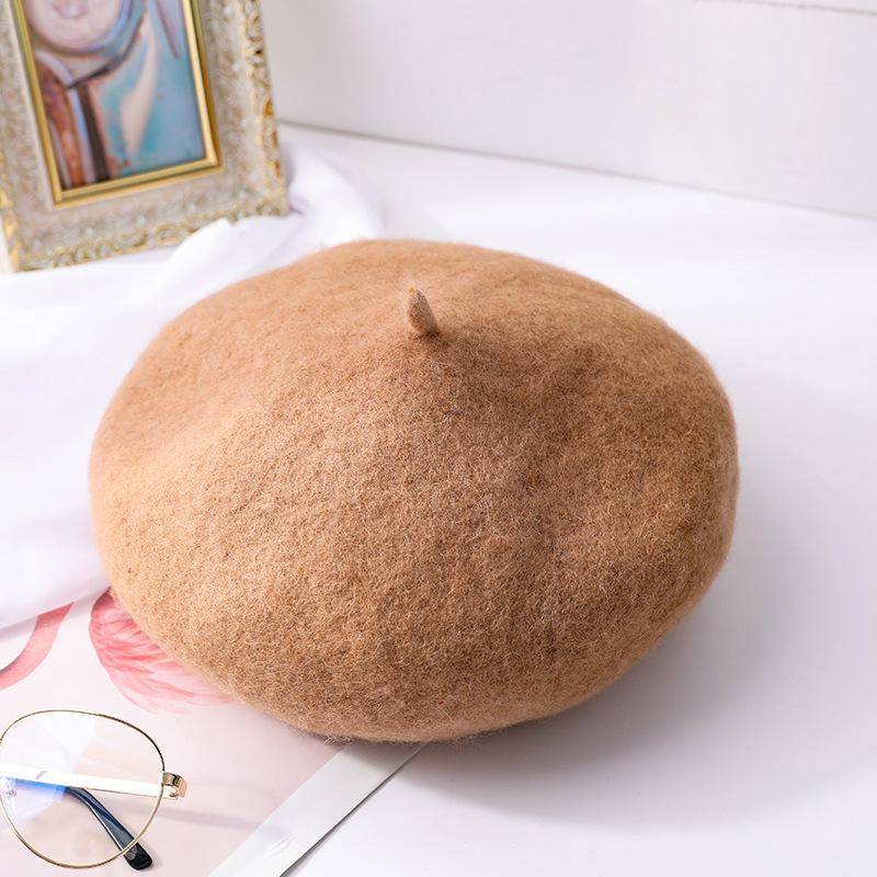 Weibliche Winter Wolle Baskenmütze Hüte für Frauen Flat Cap Bonnet 100% Kaschmir Herbst Dame Mädchen Baskenmützen von Joom DACH