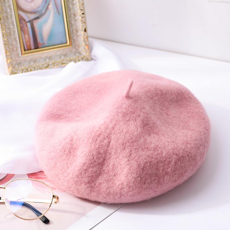 Weibliche Winter Wolle Baskenmütze Hüte für Frauen Flat Cap Bonnet 100% Kaschmir Herbst Dame Mädchen Baskenmützen von Joom DACH