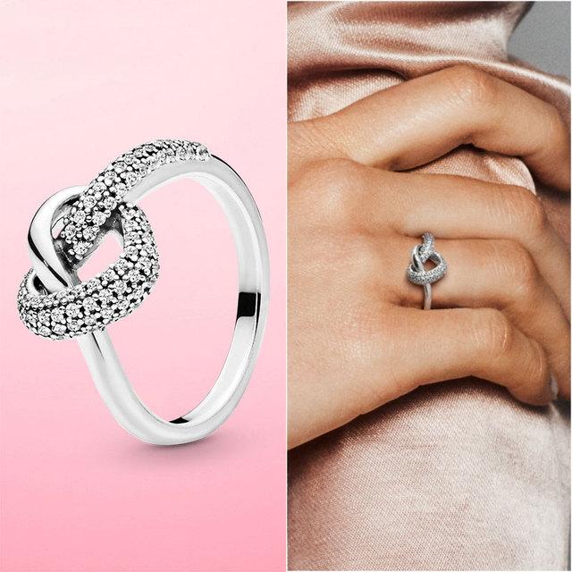 Weiblicher Ring 2022 Neu 925 Silber Funkelnde & Polierte Linien Fingerring für Frauen Hochzeit Verlobung Schmuck Geschenk Anel 6 von Joom DACH