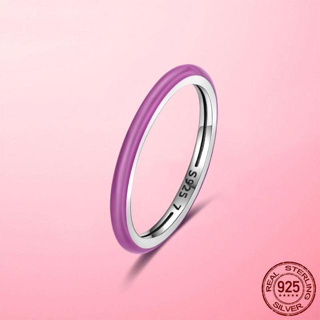 Weiblicher Ring 2022 Neu 925 Silber Funkelnde & Polierte Linien Fingerring für Frauen Hochzeit Verlobung Schmuck Geschenk Anel 7 von Joom DACH