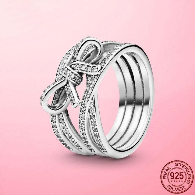 Weiblicher Ring 2022 Neu 925 Silber Funkelnde & Polierte Linien Fingerring für Frauen Hochzeit Verlobung Schmuck Geschenk Anel 8 von Joom DACH