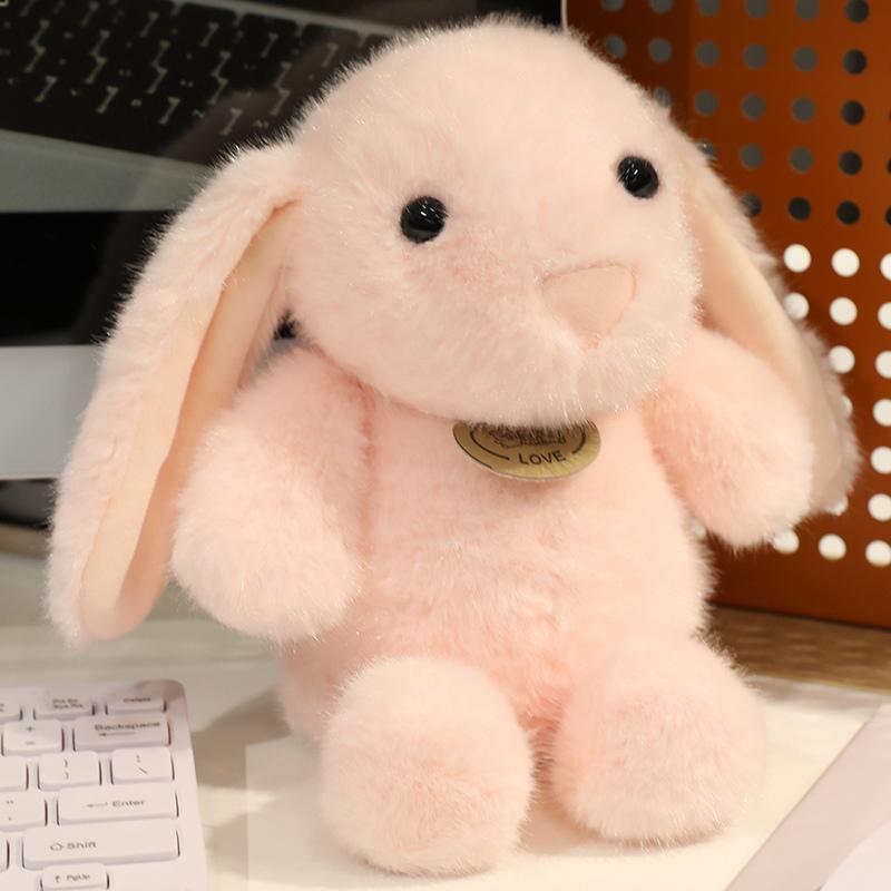 Weiche Großohr-Hase Plüschpuppe Cartoon Stofftiere Niedlicher Hase Baby Begleitendes Schlafkissen Mädchen Weihnachten Geburtstagsgeschenk 25cm rosa von Joom DACH