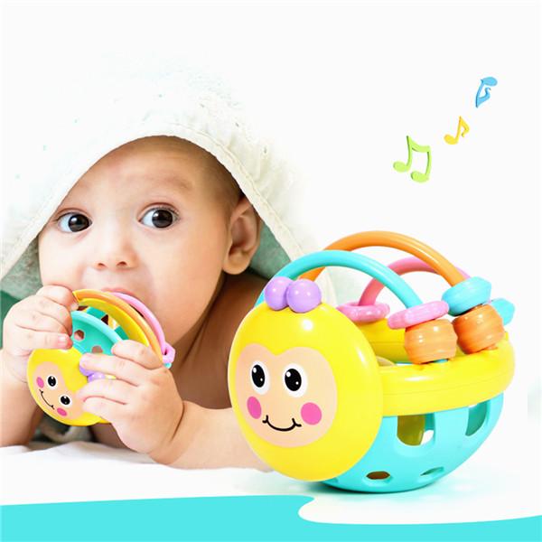 Weiche Gummi Cartoon Biene Hand Klopfen Rassel Hantel Baby Frühen Lernspielzeug für Kinder Vorschule von Joom DACH