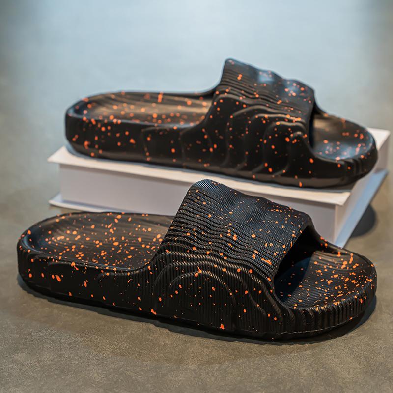 Weiche Hause Hausschuhe Paar Sommer Indoor Rutschfeste Badezimmer Hausschuhe Sandalen Hotel Einfarbig Männer Frauen Flip-Flops Flache Schuhe 39-40 von Joom DACH